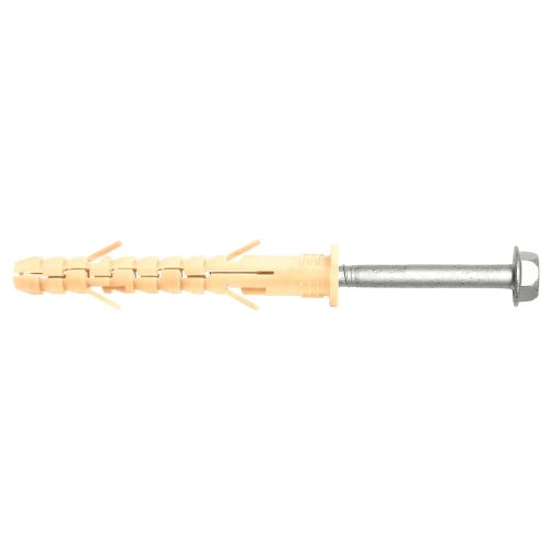 Дюбель фасадный 10x100 Партнер SW13 T40 MG с бортиком со стопорным шурупом с пресс-шайбой (ТДЦ) картинка